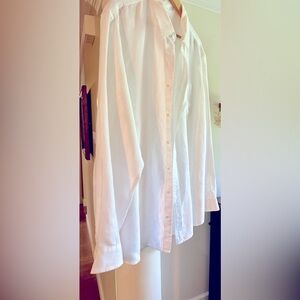 Size XL Tall white linen shirt